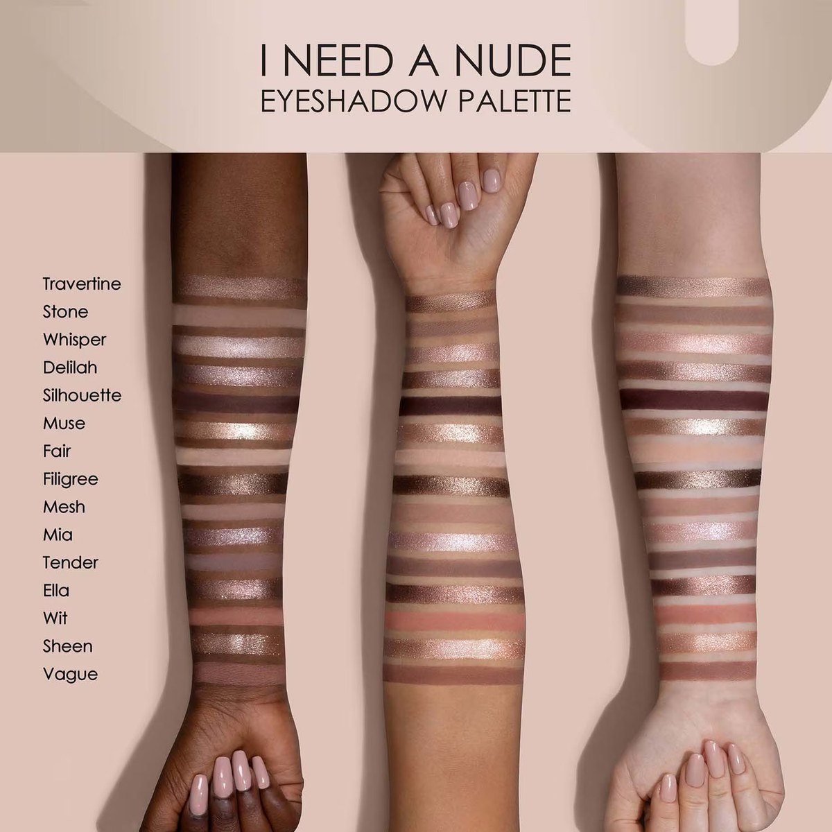 УЦІНКА Палітра тіней Eyeshadow palette I need a nude