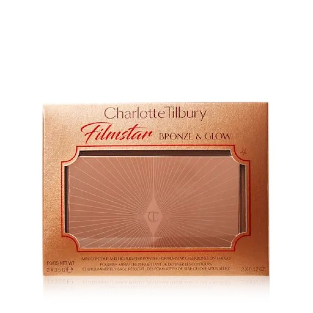 Палeтка для контурингу обличчя у міні форматі Filmstar bronze & glow travel size Light to medium