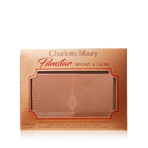 Палeтка для контурингу обличчя у міні форматі Filmstar bronze & glow travel size Light to medium